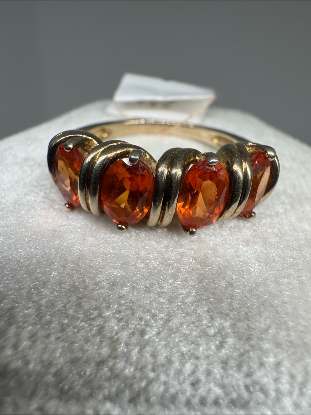 925 Sterling Silver Gold Plated Ring Size 6 | Elegant Minimalist Ring 3.5g - Picture 3 of 16